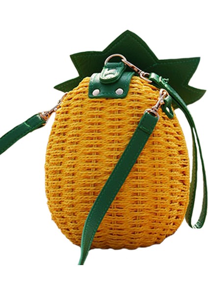 Sarı Kadın Ananas Çanta Hasır Örgü Tasarımcı Kadın Omuz Çantaları Bayanlar Moda Manşonlar Tote Kadın Messenger Çanta SS0319 (Yurt Dışından) fırsatları