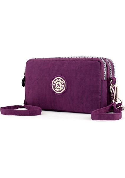 Mor Kadın Crossbody Çanta Evrensel Cep Telefonu Omuzdan Askili Çanta Açık Spor Cüzdan Omuz Çantası Askılı Çanta Bozuk Para Cüzdanı Çanta (Yurt Dışından) modelleri