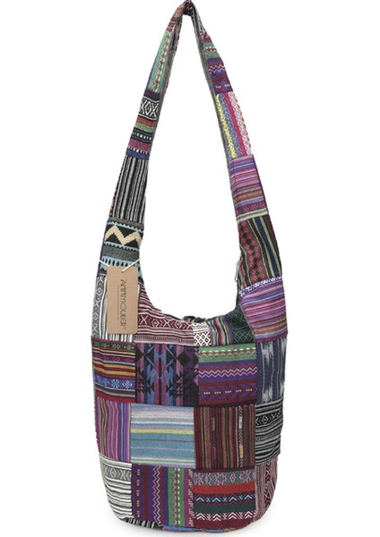 Renkli Wr Lüks Tasarımcı Omuz Çantası Pamuklu Kumaş Crossbody Çanta Retro Tuval Patchwork Hobo Çanta Fermuarlı Kova Çanta Büyük Kadın Çanta (Yurt Dışından)