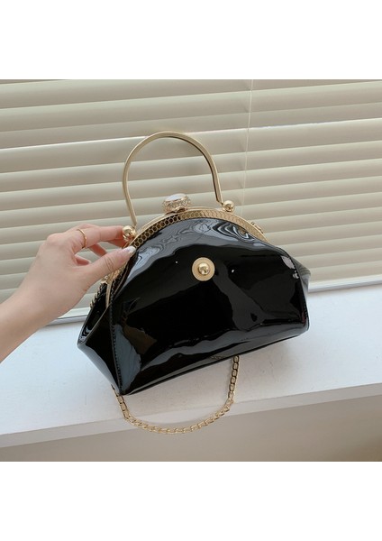 Siyah Rugan Kadın Parti Düğün Çantaları Marka Tasarımcısı Kadın Çanta Omuz Çantaları Kadınlar Için Elmas Debriyaj Crossbody Çanta (Yurt Dışından)