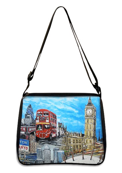 YXBLONDONC09CW Güzel Manzara Eyfel Kulesi/londra Manzara Desen Çanta Kadın Moda Koltukaltı Çantaları Seyahat Için Omuz Çantası Hediye (Yurt Dışından)