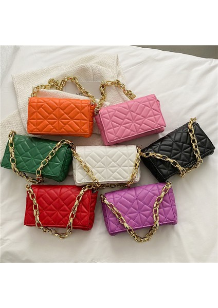 Pembe Chic Bayanlar Yeşil Omuz Çantası Küçük Flap Kadınlar Trendy 2022 Altın Metal Zincir Kadınlar Için Yumuşak Pu Çanta Lüks Bolso Mujer Sac (Yurt Dışından) fiyatları
