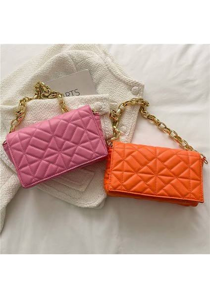 Pembe Chic Bayanlar Yeşil Omuz Çantası Küçük Flap Kadınlar Trendy 2022 Altın Metal Zincir Kadınlar Için Yumuşak Pu Çanta Lüks Bolso Mujer Sac (Yurt Dışından) modelleri