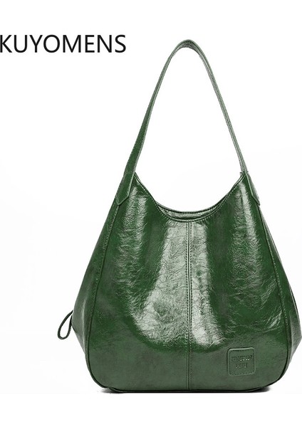 Kahverengi Rahat Kadın Çanta Çanta Büyük Kapasiteli Tote Çanta Yüksek Kaliteli Bayan Çantası Eski Hobo Çanta Yumuşak Patchwork Omuz Çantası Kahverengi (Yurt Dışından)