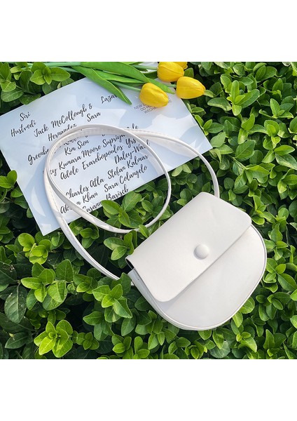 Sarı Düz Renk Basit Mini Eyer Çantası Pu Deri Kadınlar Için Crossbody Çanta 2021 Yaz Moda Tatlı Omuz Çantaları Сумка Женская (Yurt Dışından)