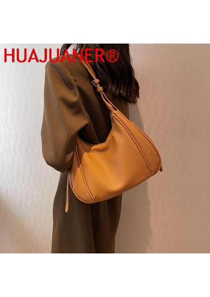 Kahverengi Yeni Bağbozumu Kadın Omuz Çantası Pu Deri Crossbody Çanta Kadın Katı Hobo Çanta Moda Çok Yönlü Kol Altında Çanta Çanta Kadınlar Için (Yurt Dışından) modelleri