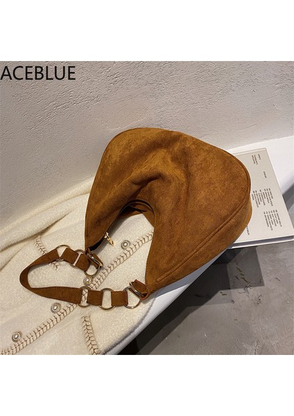 Womew Mat Pu Deri Hobo Çanta Kadın Büyük Tasarımcı Koltukaltı Çanta Çanta Için Yeşil Kış Trendy Kadın Sahte Süet Omuz Çantaları (Yurt Dışından) indirimleri