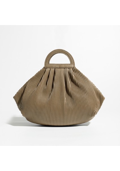 E Mabula Pilili Moda Kadın Hobo Çanta Basit Tasarım Crossbody Çanta Yumuşak Deri Katı Kılıf Çanta Omuz Çantaları (Yurt Dışından)