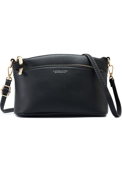 Siyah Iki Kemer Hobos Kadınlar Için Crossbody Çanta Yumuşak Sentetik Deri Askılı Çanta Omuz Bayanlar Sac Bolsa Kadın Marka Kadın Çantası (Yurt Dışından)