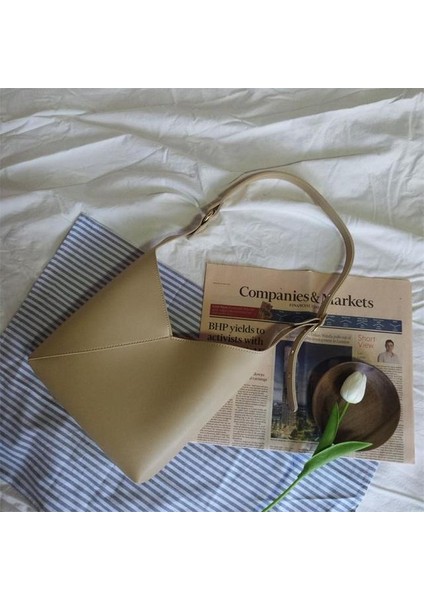 Haki Marka Minimalist Pu Deri Çanta Çanta Kadın Kompozit Çanta Tasarım Büyük Omuz Çantası Kadın Vintage Messenger Tote Çanta Çantalar (Yurt Dışından)