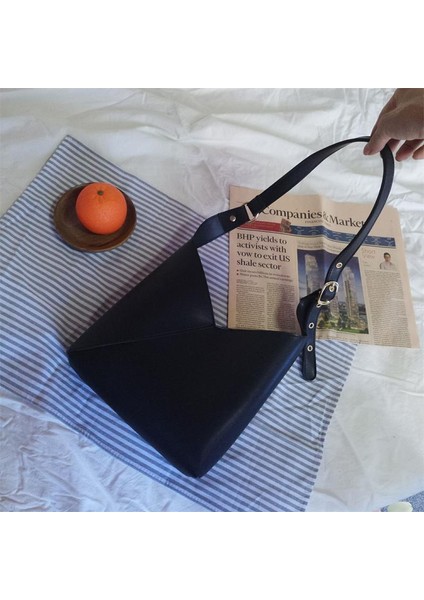 Haki Marka Minimalist Pu Deri Çanta Çanta Kadın Kompozit Çanta Tasarım Büyük Omuz Çantası Kadın Vintage Messenger Tote Çanta Çantalar (Yurt Dışından) fırsatları