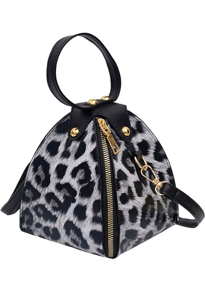C Leopar Baskı Kadın Çantası Pu Deri Crossbody Çanta Mini Kızlar Postacı Çantası Kadın Omuz Çantası Yılan Derisi El Çantası Çanta (Yurt Dışından)