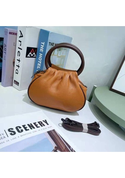 Yeni Gelmesi Kahverengi Lüks Dantelli Tasarım Dana Deri Omuz Çantaları Kadın Çantaları Için 100% Gerçek Deri Hobo Crossbody Çanta Küçük Anne Çanta (Yurt Dışından) fiyatları