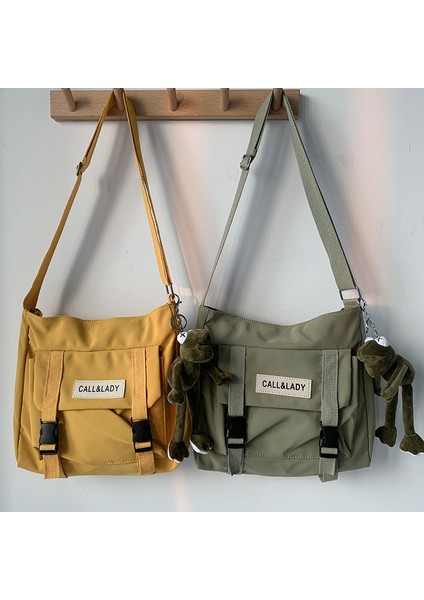 Siyah Postacı Okul Çantası Basit Askılı Çanta Kore Çantası Öğrenci Naylon Su Geçirmez Kanvas Çanta Kadınlar Için Crossbody Çanta Satchels Bolsa (Yurt Dışından) modelleri