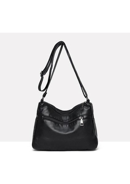 Kahverengi Rahat Yüksek Kaliteli Kadın Yumuşak Deri Omuz Çantaları Çok Katmanlı Eski Crossbody Çanta Lüks Tasarımcı Çanta Kılıfı (Yurt Dışından)