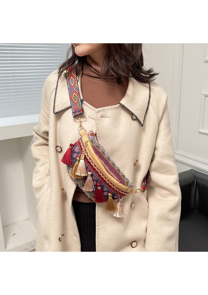 Göğüs Çantası 3 Yeni Bohemia Püskül Örgülü Crossbody Çanta Kadın Basit Çok Yönlü Omuz Çantası Fanny Paketi Etnik Stil Seyahat Taşınabilir Depolama (Yurt Dışından) indirimleri