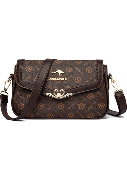 Yl Koyu Kahverengi Marka Deri Kadınlar Için Crossbody Çanta 2022 Bayanlar Lüks Tasarımcı Çanta Yüksek Kaliteli Omuz Çantası Sac Çapraz Vücut Çanta Kadın (Yurt Dışından)
