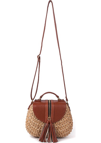 Yeşil 2020 Ünlü Tasarımcı Bayanlar Dokuma Örgü Messenger Crossbody Çanta Yeni Yaz Bohemian Kadınlar Püskül Hasır Plaj Omuz Çantası (Yurt Dışından) fırsatları