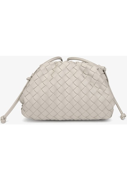 Bej Yüksek Kaliteli Örgü Kadın Lüks Çanta Kadın Trend Basit Crossbody Omuz Çantası Kadın 2022 Marka Tasarımcısı Bayan Debriyaj Çanta (Yurt Dışından)
