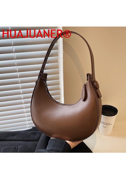 Kahverengi Kadınlar Için Yeni Omuz Çantası Düz Renk Küçük Pu Deri Sevimli Hobo Trend Çanta ve Çanta Bayan Tatlı Tote Koltukaltı Çantası (Yurt Dışından) fiyatları