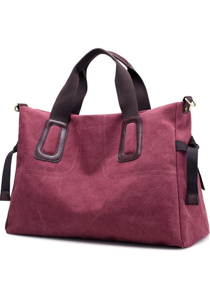K1320-KIRMIZI Şarap Kvky Marka Kadın Çantası Çanta Rahat Tuval Kadınlar Için Crossbody Çanta 2018 Büyük Kapasiteli Omuz Çantası Kadın Tote Bolsa Feminina (Yurt Dışından)