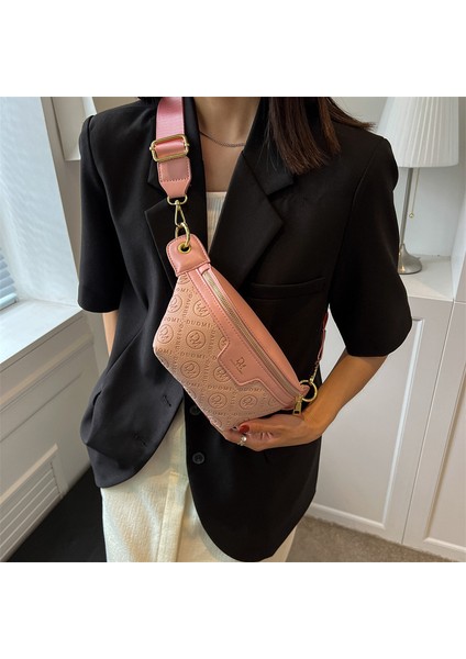 Siyah Kadın Bel Paketleri Geniş Kayış Crossbody Göğüs Çantası Kadın Fanny Paketi Bel Çantası Kadın Moda Rahat Seyahat Crossbody Omuz Çantası (Yurt Dışından) fırsatları