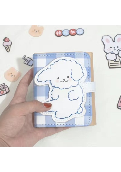 Kırmızı Moda Karikatür Cüzdan Sevimli Bayanlar Cüzdan Kawaii Tavşan Ayı Kafes Öğrenci Kartı Tutucu Çoklu Kart Yuvaları Mini Flap Çanta (Yurt Dışından)