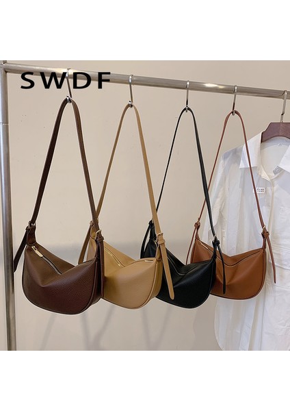 Kahve 2023 Moda Kadınlar Için Crossbody Çanta Yumuşak Pu Deri Omuz Çantaları Kadın Postacı Çantası Seyahat Hobos Çanta Çanta Kadın Çanta (Yurt Dışından) modelleri