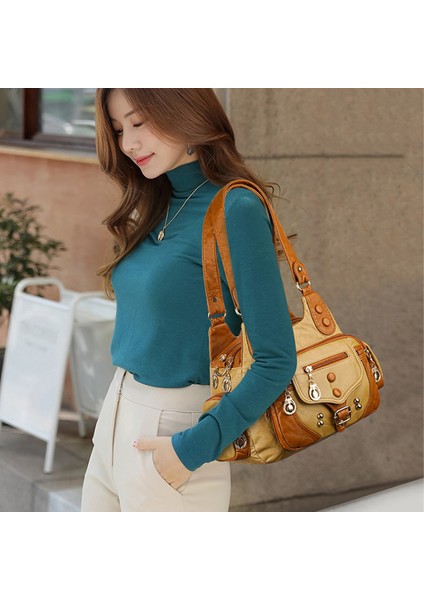 Siyah Kadın Çantaları 2021 Yeni Tasarımcı Çanta Omuz Çantaları Kadınlar Için Yumuşak Pu Deri Crossbody Çanta Moda Hobos Kadın Postacı Çantaları (Yurt Dışından) modelleri
