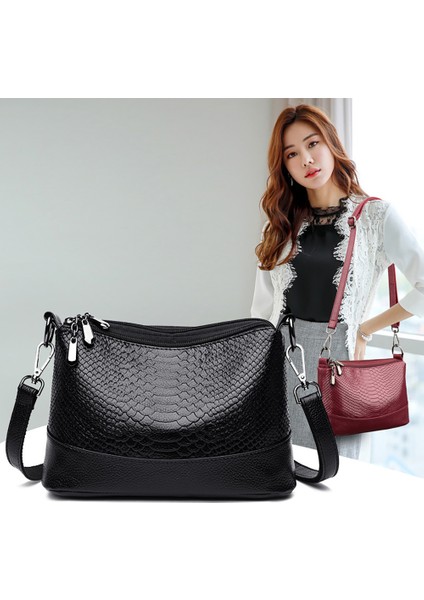 Mor Moda Trendi Kadın Omuz Çantaları Dokulu Tasarımcı Çanta Yumuşak Deri Rahat Bağbozumu Tote Messenger Çanta Yeni (Yurt Dışından) fiyatları
