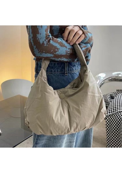 FA-140-BK Kış Yastıklı Puffer Rahat Omuz Hobo Çanta Kadın Ayarlanabilir Sapanlar Fermuar Crossbody Çanta Yumuşak Hafif Çanta (Yurt Dışından) modelleri