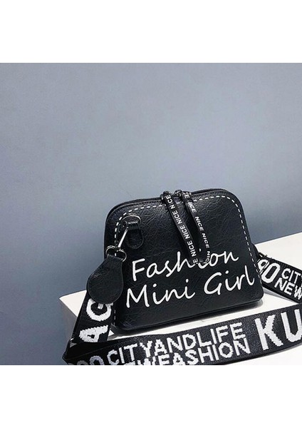 Beyaz Bayan Kore Kabuk Crossbody Çanta Tüm Maç Geniş Omuz Askısı Parlak Mektup Çantaları Yüksek Kaliteli Büyük Kapasiteli Kadın Çantaları (Yurt Dışından) indirimleri