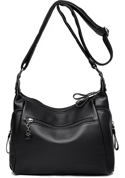 Sarımsı Kahverengi Kadın Çantası Yüksek Kaliteli Bayan Çanta Lüks Marka Omuz Hobo Çoklu Cepler Crossbody Çanta Yumuşak Pu Deri Omuz Messenger (Yurt Dışından) fırsatları
