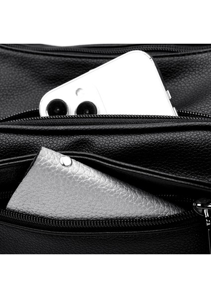 Sarımsı Kahverengi Kadın Çantası Yüksek Kaliteli Bayan Çanta Lüks Marka Omuz Hobo Çoklu Cepler Crossbody Çanta Yumuşak Pu Deri Omuz Messenger (Yurt Dışından) indirimleri