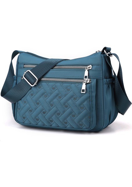 Mor Kadın Ekose Naylon Omuz Çantaları 2022 Yeni Kalp Şekli Kadınlar Için Işlemeli Çanta Çok Cepler Crossbody Hobos Ana Kesesi (Yurt Dışından) fırsatları