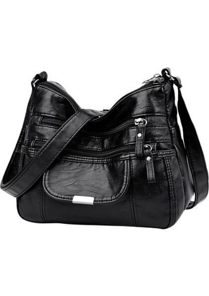 Siyah Rahat Yüksek Kaliteli Tasarımcı Çanta Kadın Yumuşak Deri Hobos Vintage Messenger Tote Omuz Çantası Kadınlar Için Büyük Crossbody Çanta (Yurt Dışından) fırsatları
