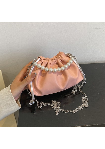 Kadınlar Için Pembe Küçük Crossbody Çanta Bulut Koltukaltı Tote Çanta Pileli Pu Deri Lüks Tasarımcı Çanta Çanta Kadın 2022 Trendi (Yurt Dışından) fiyatları