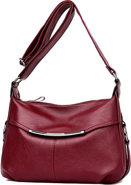 Kırmızı Moda Payetli Kadınlar Için Crossbody Çanta Lüks Marka Deri Kadın Çanta Tasarımcısı Basit Omuz Askılı Çanta Bolso Mujer Sac (Yurt Dışından)