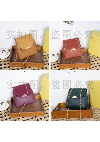 551-BE Moda Kadın Deri Çanta Retro Bayan Çantaları Fransa Ünlü Marka Crossbody Çanta Zarif Lüks Tasarımcı Kova Çantaları Zincir Çantalar (Yurt Dışından)