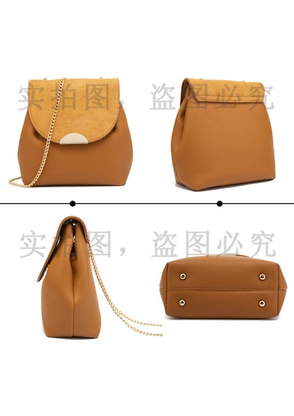 551-BE Moda Kadın Deri Çanta Retro Bayan Çantaları Fransa Ünlü Marka Crossbody Çanta Zarif Lüks Tasarımcı Kova Çantaları Zincir Çantalar (Yurt Dışından)