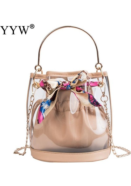 Haki Kadınlar Temizle Kova Çanta Moda Şeffaf Crossbody Omuz Çantaları Bayanlar Casual Messenger Alışveriş Tote Çanta Bolso Mujer (Yurt Dışından) modelleri