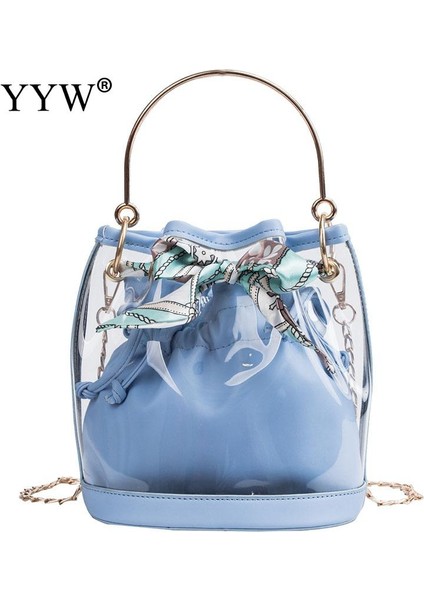 Haki Kadınlar Temizle Kova Çanta Moda Şeffaf Crossbody Omuz Çantaları Bayanlar Casual Messenger Alışveriş Tote Çanta Bolso Mujer (Yurt Dışından) indirimleri