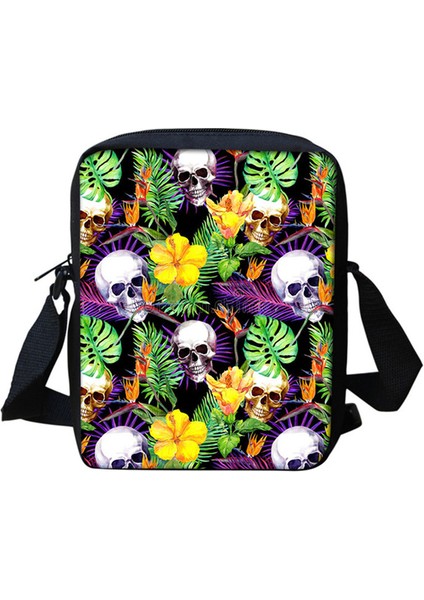 HTAF536E Kızlar Çocuklar Için Crossbody Çanta Mesaj Çanta Şeker Kafatası Çiçek Marka Tasarım Rahat Omuz Çantası Bolsitos Mujer (Yurt Dışından)