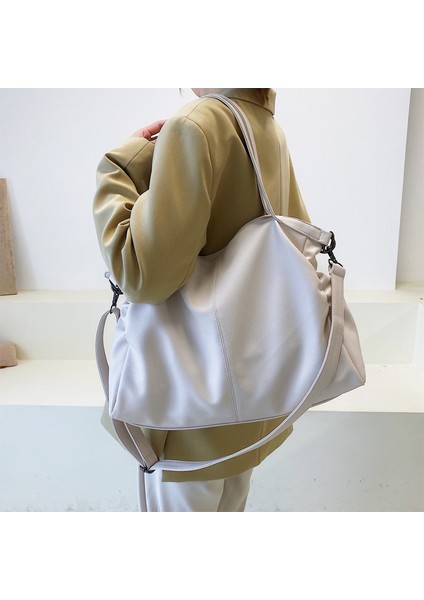 Haki Yeni Büyük Siyah Omuz Kadınlar Için Crossbody Çanta Büyük Hobo Alışveriş Çantası Katı Kaliteli Yumuşak Pu Deri Çanta Kadın Seyahat Kılıf (Yurt Dışından) indirimleri