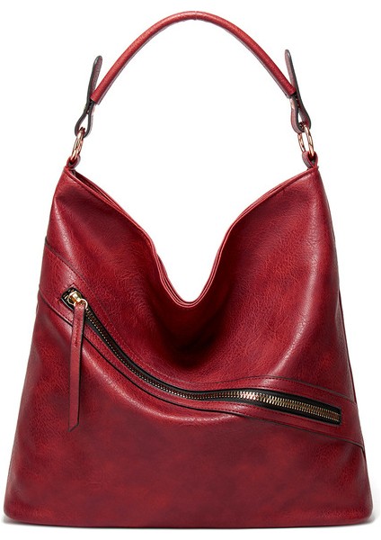 Bordo Yüksek Kaliteli Rahat Kadın Çanta Bayanlar Casual Tote Ispanyol Marka Omuz Çantaları Kadınlar Için Yumuşak Deri Çanta Kadın Çantası Bolsos (Yurt Dışından)
