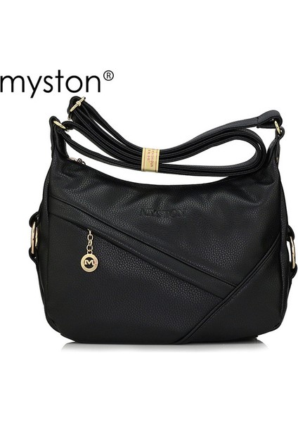 Siyah Moda Yumuşak Deri Kadın Çanta Çanta Katı Fermuar Yüksek Kaliteli Kadın Çantası Rahat Kadın Messenger Omuz Çantaları Bolsa Femininas (Yurt Dışından) fiyatları