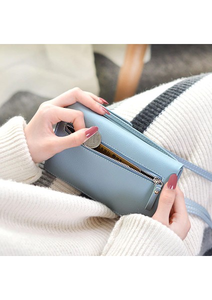 Gri 2022 Yeni Crossbody Moda Telefon Cüzdan Kılıf Çok Fonksiyonlu Çizikler Cep Telefonu Omuz Çantalarıbayanlar Kart Tutma Çanta Debriyaj (Yurt Dışından) modelleri