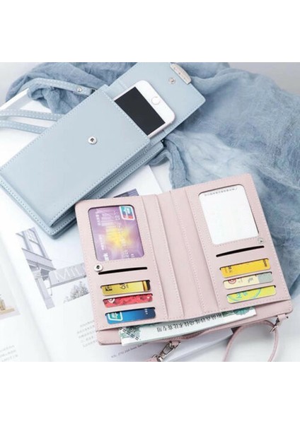 Gri 2022 Yeni Crossbody Moda Telefon Cüzdan Kılıf Çok Fonksiyonlu Çizikler Cep Telefonu Omuz Çantalarıbayanlar Kart Tutma Çanta Debriyaj (Yurt Dışından) indirimleri