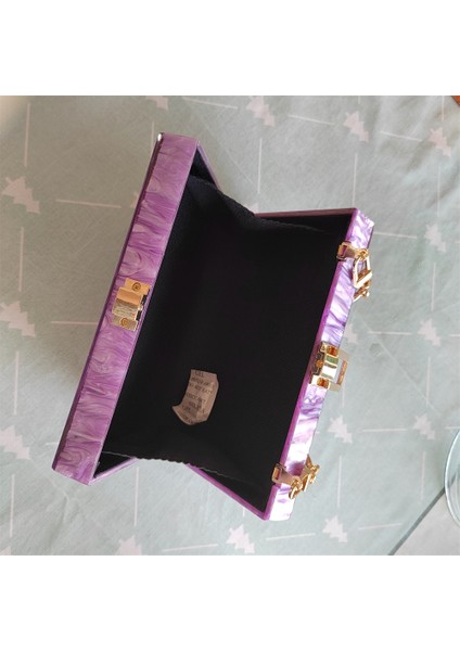 O Şekli Zincir Inci Mor Çizgili Kutu Küçük Mini Marka Crossbody Çanta Düğün Çanta Çanta Akşam Debriyaj Kadınlar Yeni Tasarımcı Cüzdan (Yurt Dışından) modelleri