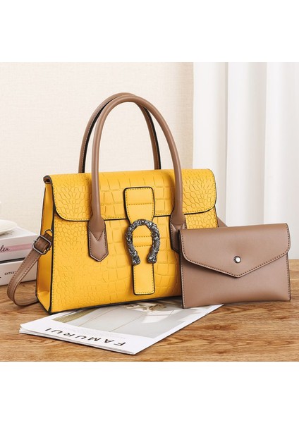 Fotoğraf Rengi 2 Adet/takım Kadın Çantaları Moda Rahat Kılıf Lüks Çanta Tasarımcısı Omuz Çantaları Yeni Çantalar Kadın Kompozit Çanta Bolsos El Çantaları (Yurt Dışından) indirimleri